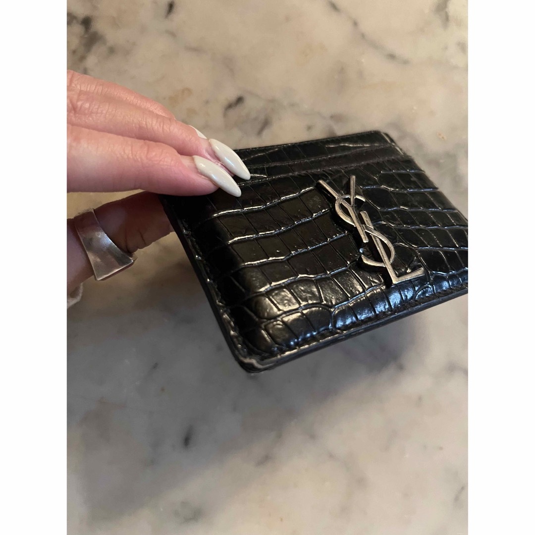 Saint Laurent(サンローラン)のサンローラン　カードケース　中古　正規品 レディースのファッション小物(名刺入れ/定期入れ)の商品写真