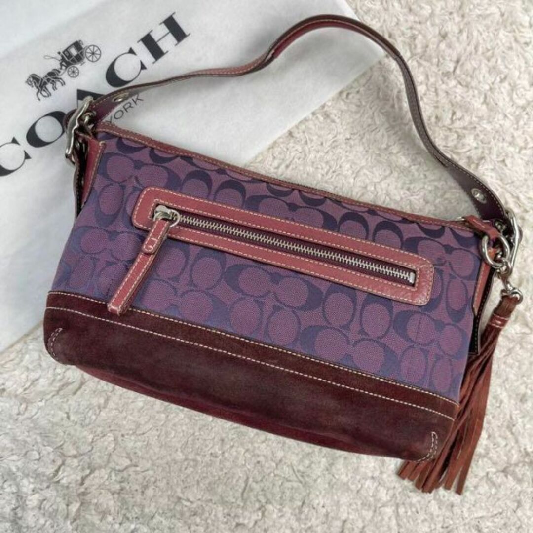 ✨美品✨ COACH コーチ　ワンショルダーバッグ　シグネチャー　キャンバス