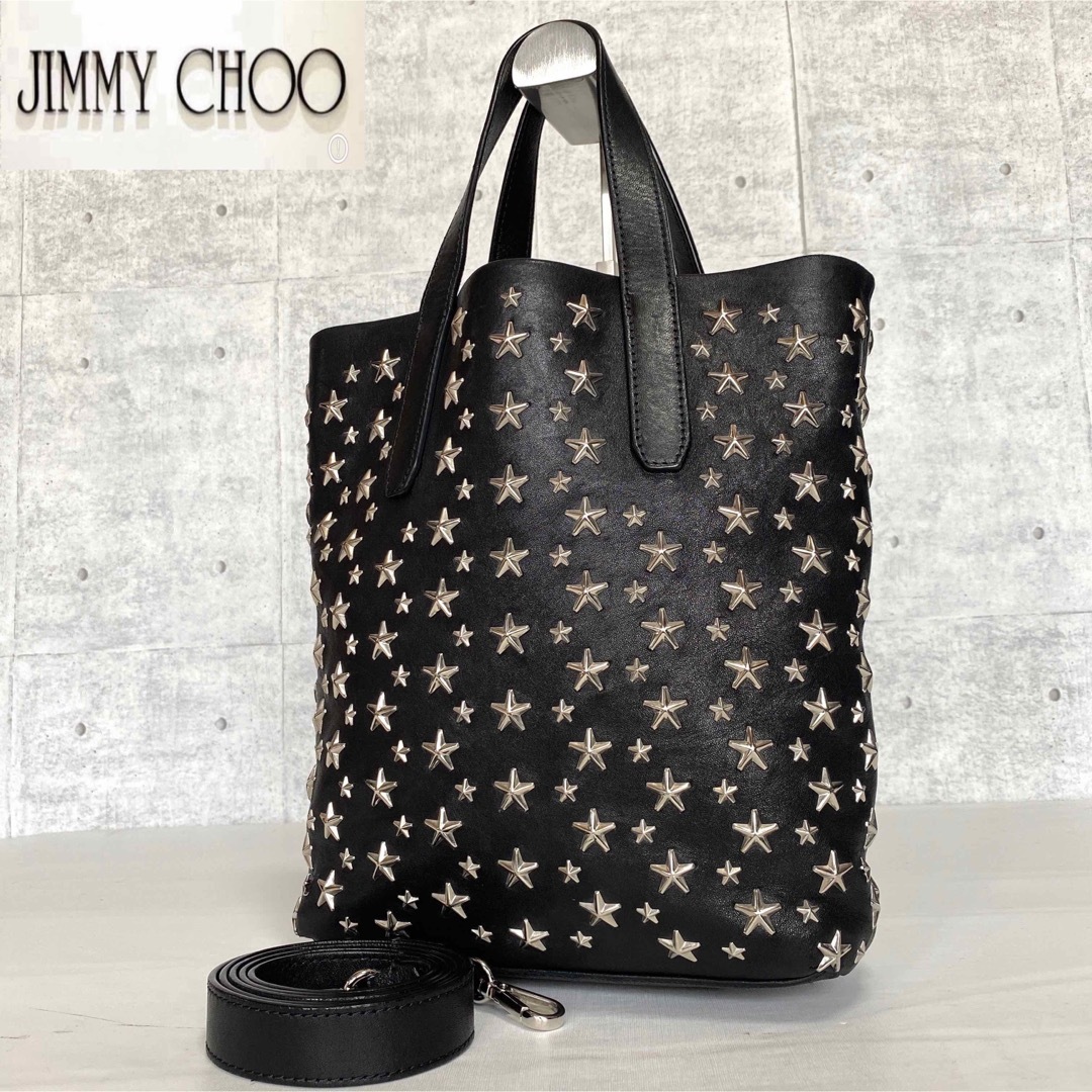 JIMMY CHOO   良品 JIMMY CHOO SOFIA N/S BLACK 2WAYハンドバッグの