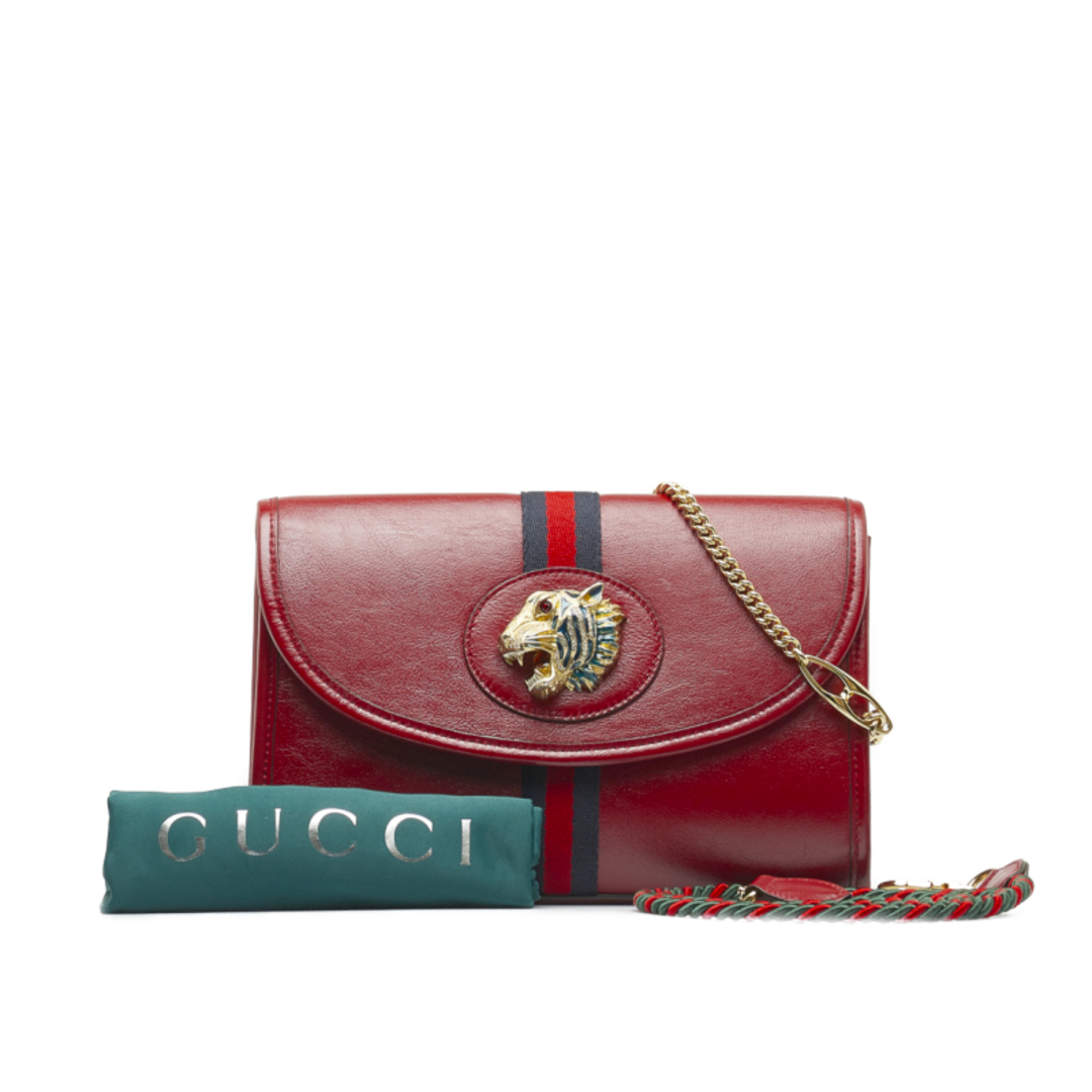 グッチ ラジャ シェリーライン タイガーヘッド チェーン 編み込み ショルダーバッグ 2WAY 570145 レザー レディース GUCCI  【1-0117777】 | フリマアプリ ラクマ