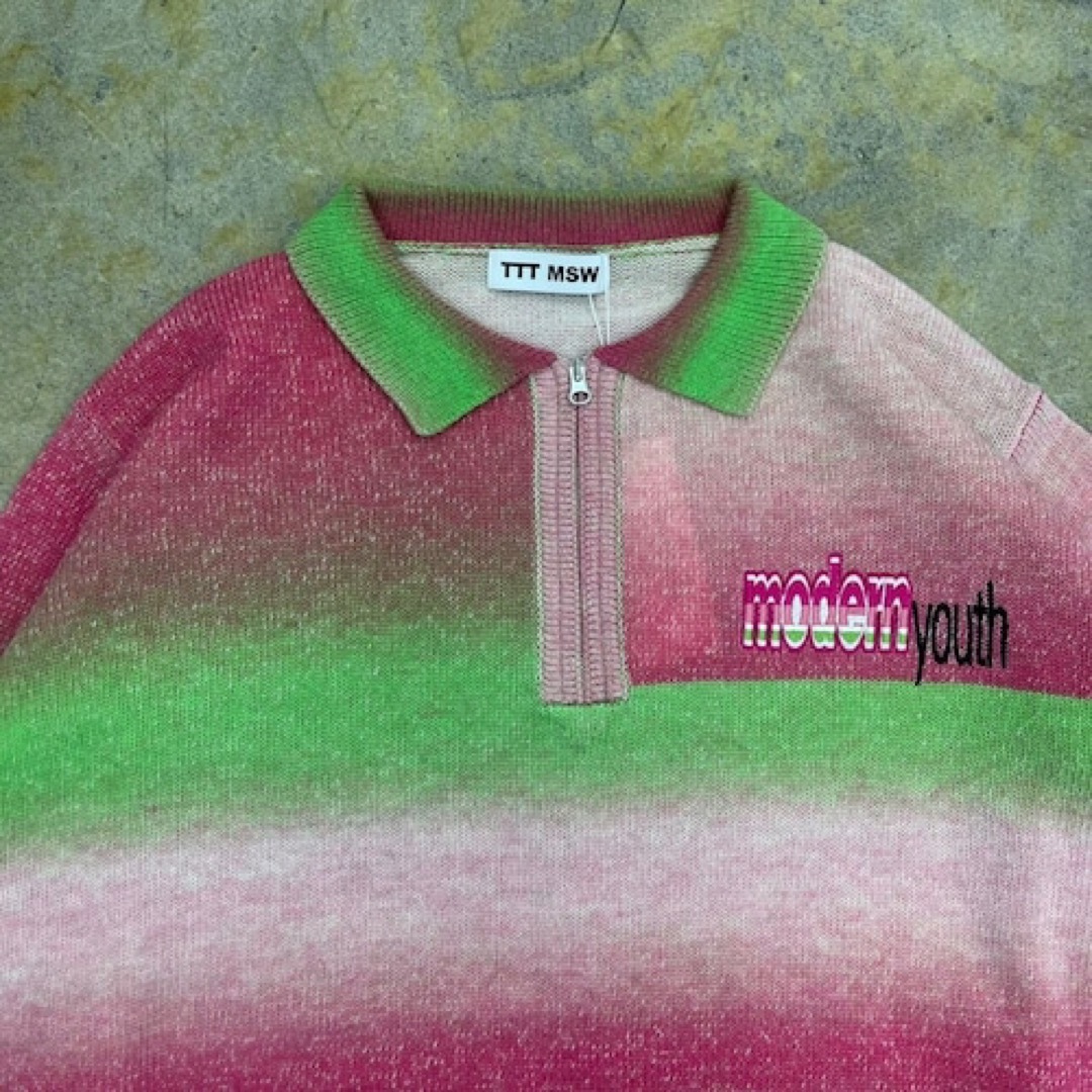 TTT_MSW / Kasuri Knit Polo 22aw