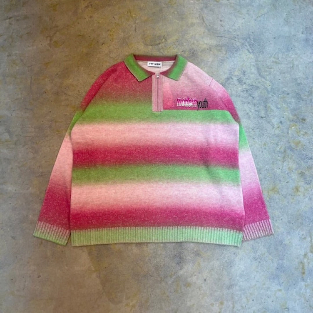 TTT_MSW / Kasuri Knit Polo 22aw