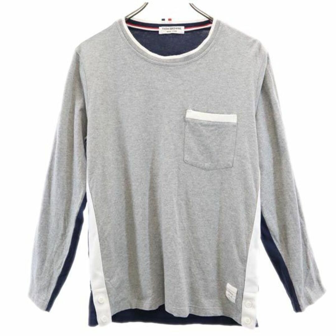 トムブラウン 長袖 Tシャツ 2 グレー系 THOM BROWNE ポケT ロンT メンズ 【中古】 【231005】 メール便可 | フリマアプリ  ラクマ