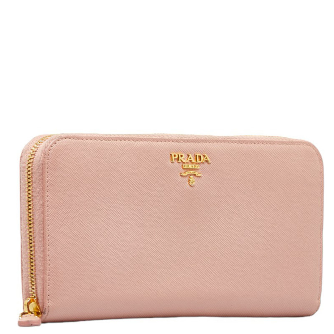 プラダ サフィアーノ ゴールド金具 長財布 1MH132 レザー レディース PRADA 【1-0119495】