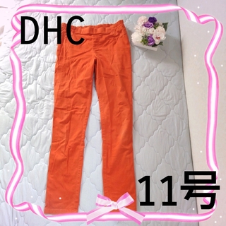 DHC ストレートパンツ 11号 ジーンズ　デニム ジーパン　L オレンジ(デニム/ジーンズ)