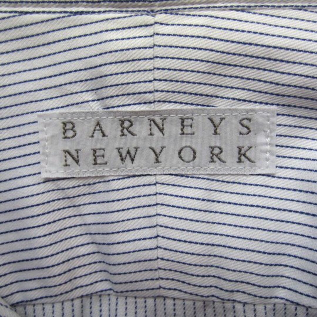 BARNEYS NEW YORK(バーニーズニューヨーク)の美品　バーニーズ　BARNEYS NEWYORK　比翼　半袖シャツ　ストライプ メンズのトップス(シャツ)の商品写真