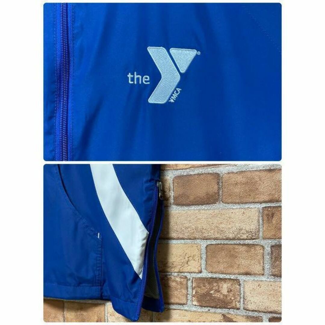 sport-tek　アノラックパーカー　YMCA ビッグシルエット　ブルー　XL