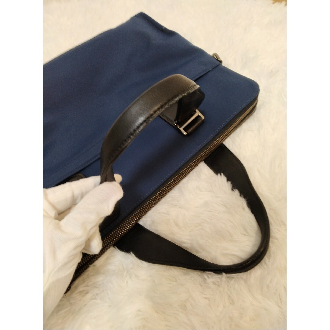 美品】TUMI トゥミ ブリーフケース 66000D ネイビー-