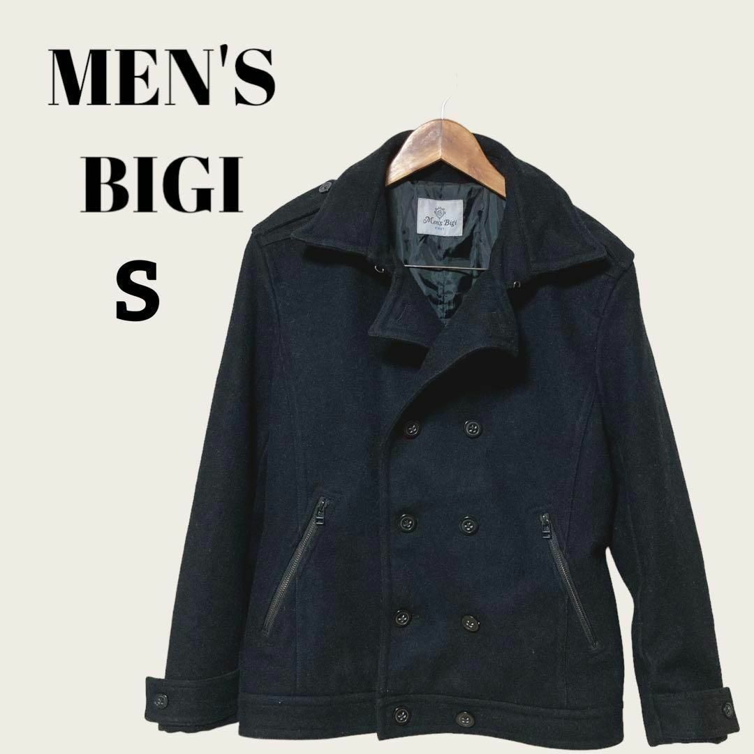 MEN'S BIGI - MEN'S BIGI First メンズビギ Pコート 黒 Sの通販 by