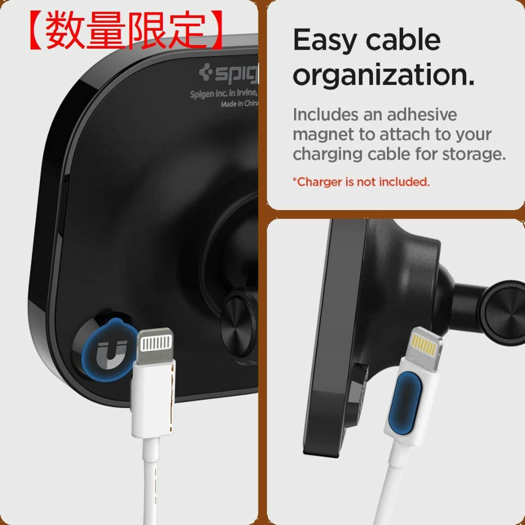 【在庫処分】Spigen 車載ホルダー マグネット MagSafe用 吸盤 スマ