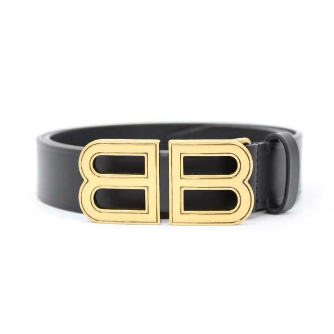 Balenciaga(バレンシアガ)の◇BALENCIAGA/バレンシアガ◇BB Hourglass Belt/レザーベルト/673523/2023年購入品/小物 ブラック/黒 ユニセックス レディース メンズ【中古】春夏秋冬 018032 メンズのファッション小物(ベルト)の商品写真