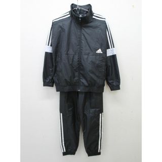 アディダス(adidas)の【秋物 新入荷!】〔アディダス/adidas〕140cm ウィンドブレーカー上下セット/ジャージ 黒 '20年製 裏起毛【中古】子供服 キッズ kids ジュニア 男の子 秋冬 409032(その他)