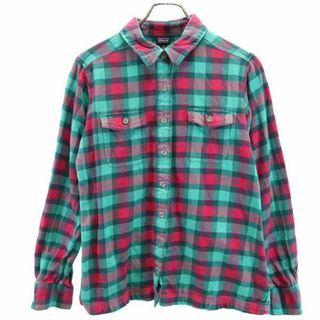 パタゴニア(patagonia)のパタゴニア チェック柄 長袖 シャツ 6 レッド×グリーン patagonia アウトドア レディース 【中古】  【231005】(シャツ/ブラウス(半袖/袖なし))