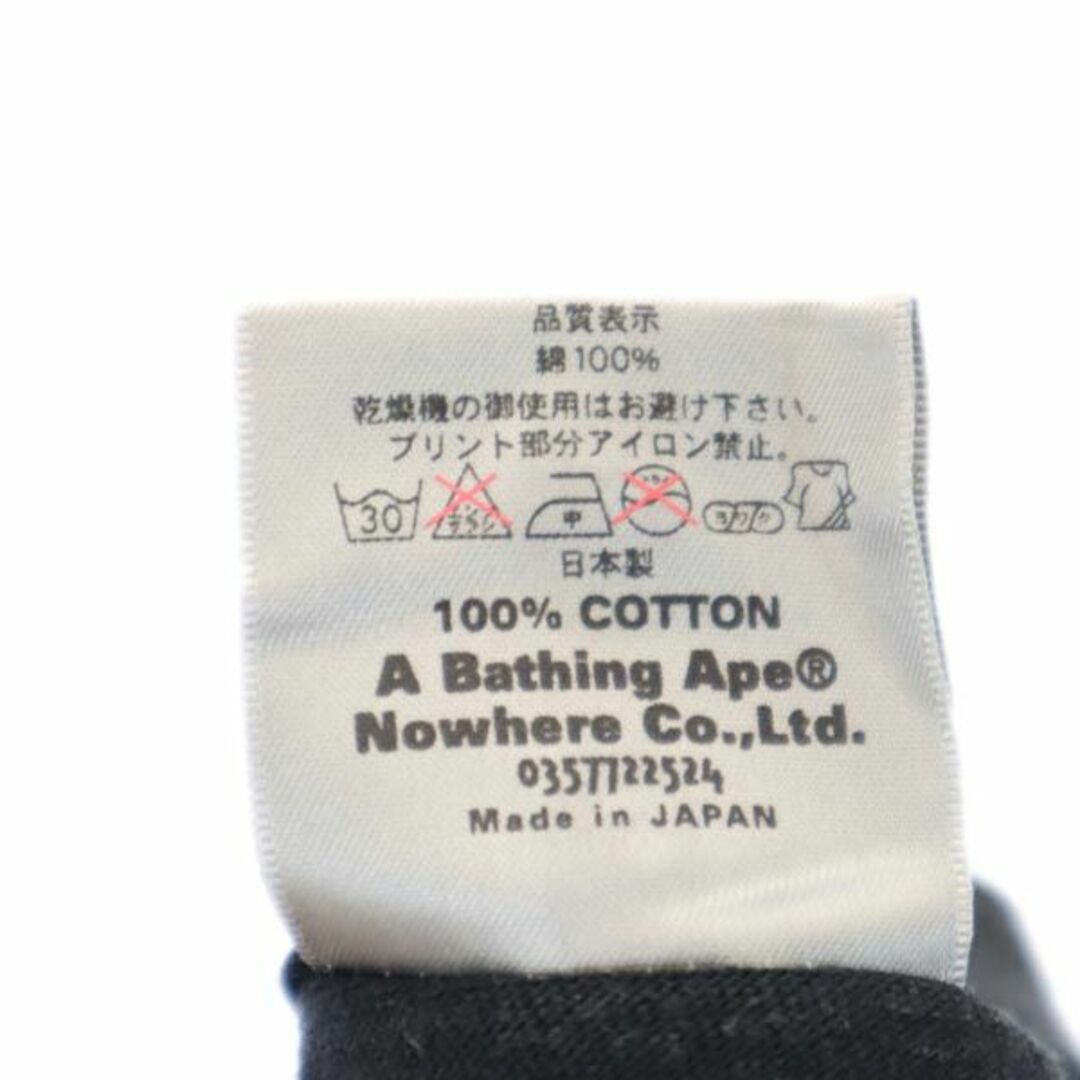 アベイシングエイプ 日本製 長袖 Tシャツ L ブラック系 A BATHING APE ロンT メンズ   【231005】 7