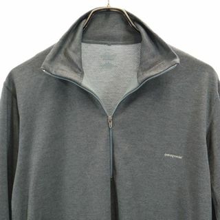 パタゴニア アウトドア ハーフジップ 長袖 Tシャツ S グレー系 patagonia ロゴ ロンT メンズ 【中古】 【231005】 メール便可