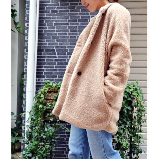 via j ボアハーフコート ベージュ キャナルジーン www