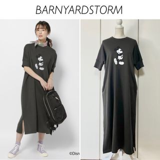 バンヤードストーム(BARNYARDSTORM)のBARNYARDSTORM  Mickey  裏毛ワンピース(ロングワンピース/マキシワンピース)