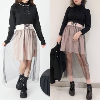 アンクルージュ(Ank Rouge)の新品♡Ank Rouge♡チュールレイヤードスカート♡(ロングスカート)