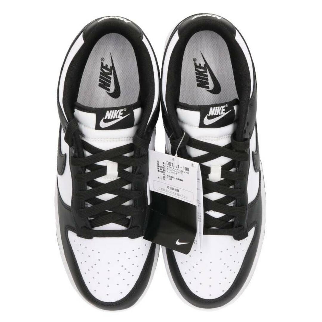 ナイキ  DUNK LOW RETRO WHITE/BLACK DD1391-100 ダンクローレトロホワイトブラックスニーカー メンズ 27cm