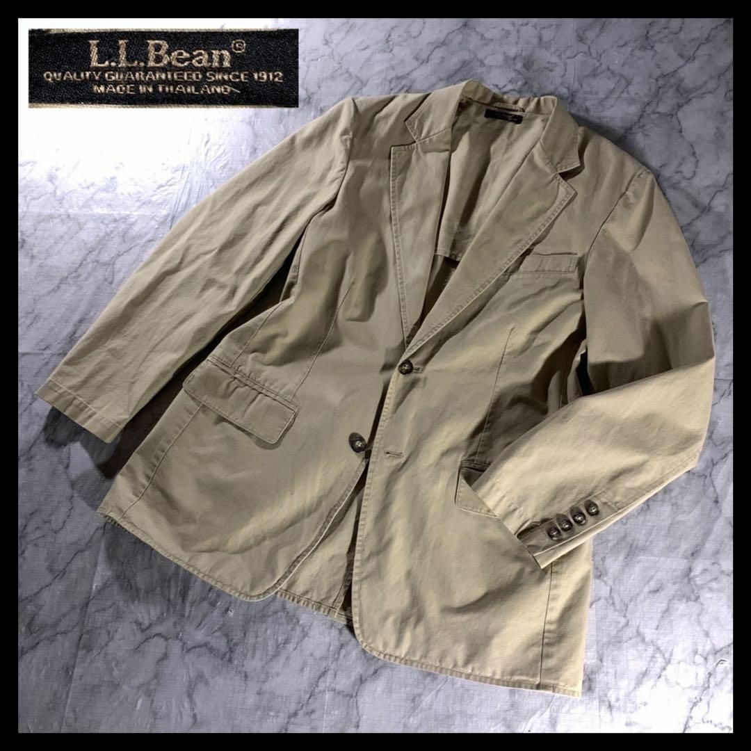 90s 00s 古着 L.L.Bean コットン テーラードジャケット ベージュ