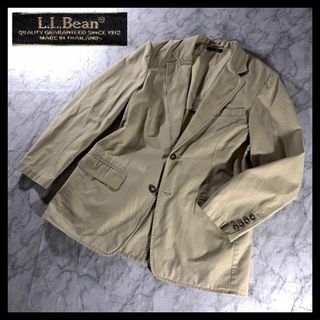 エルエルビーン(L.L.Bean)の90s 00s 古着 L.L.Bean コットン テーラードジャケット ベージュ(テーラードジャケット)