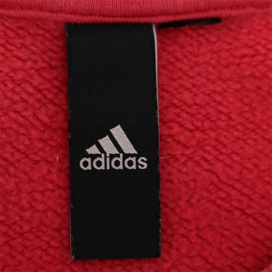 adidas(アディダス)のアディダス ロゴプリント スウェット XL ピンク adidas 長袖 トレーナー 裏起毛 ワッペン メンズ 【中古】  【231005】 メンズのトップス(その他)の商品写真
