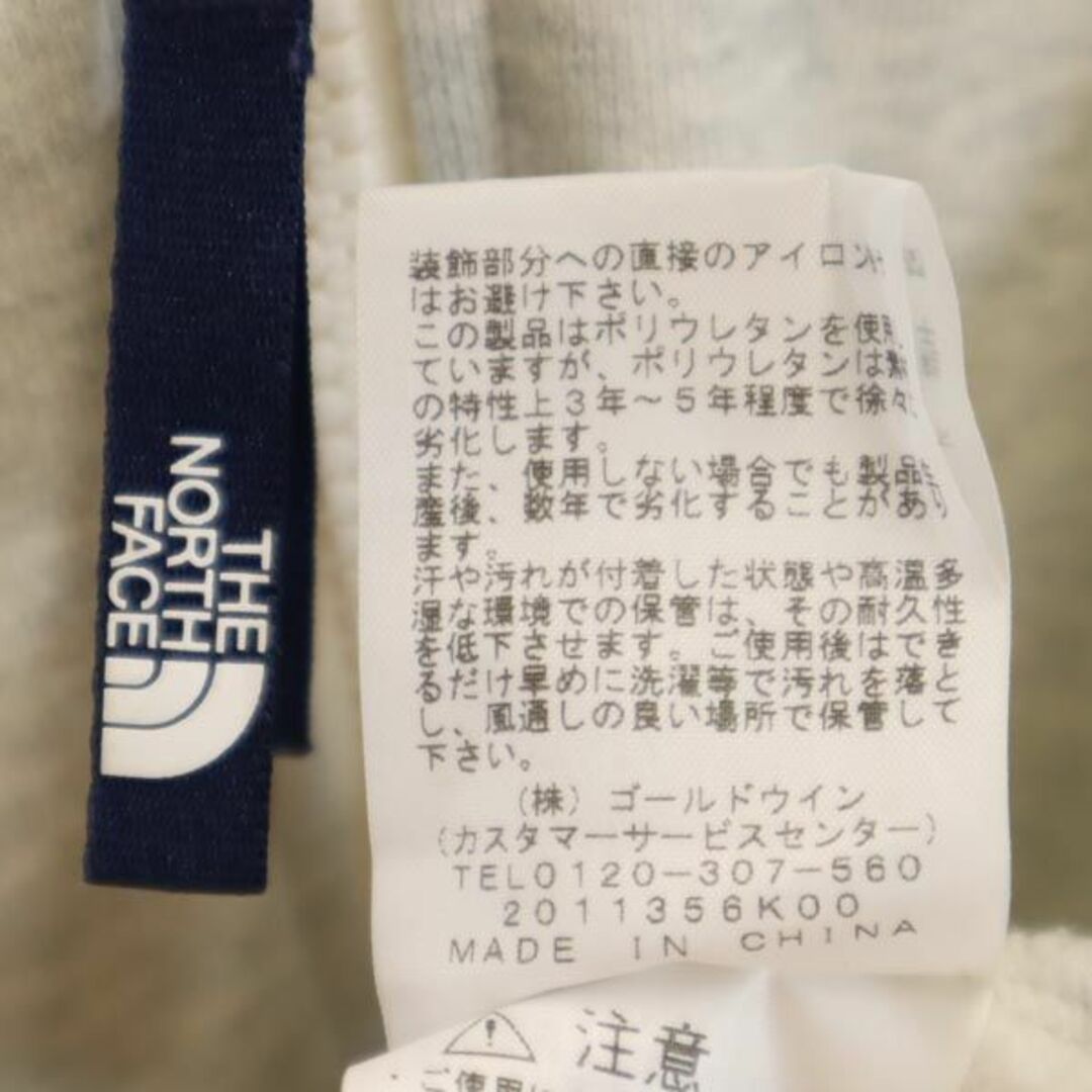 THE NORTH FACE(ザノースフェイス)のノースフェイス アウトドア NTW62130 スウェット  ジップパーカー XL グレー THE NORTH FACE 長袖 ロゴ 裏起毛 レディース 【中古】  【231005】 レディースのトップス(パーカー)の商品写真