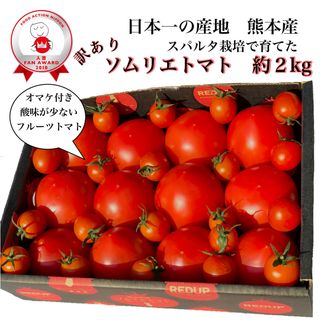 受賞歴３回！訳ありソムリエトマト２～３．５ｋｇ③のオマケ付き(野菜)