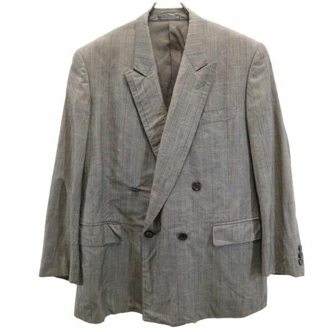 LANVIN - ランバン ウール リネンブレンド チェック柄 スーツ 上下