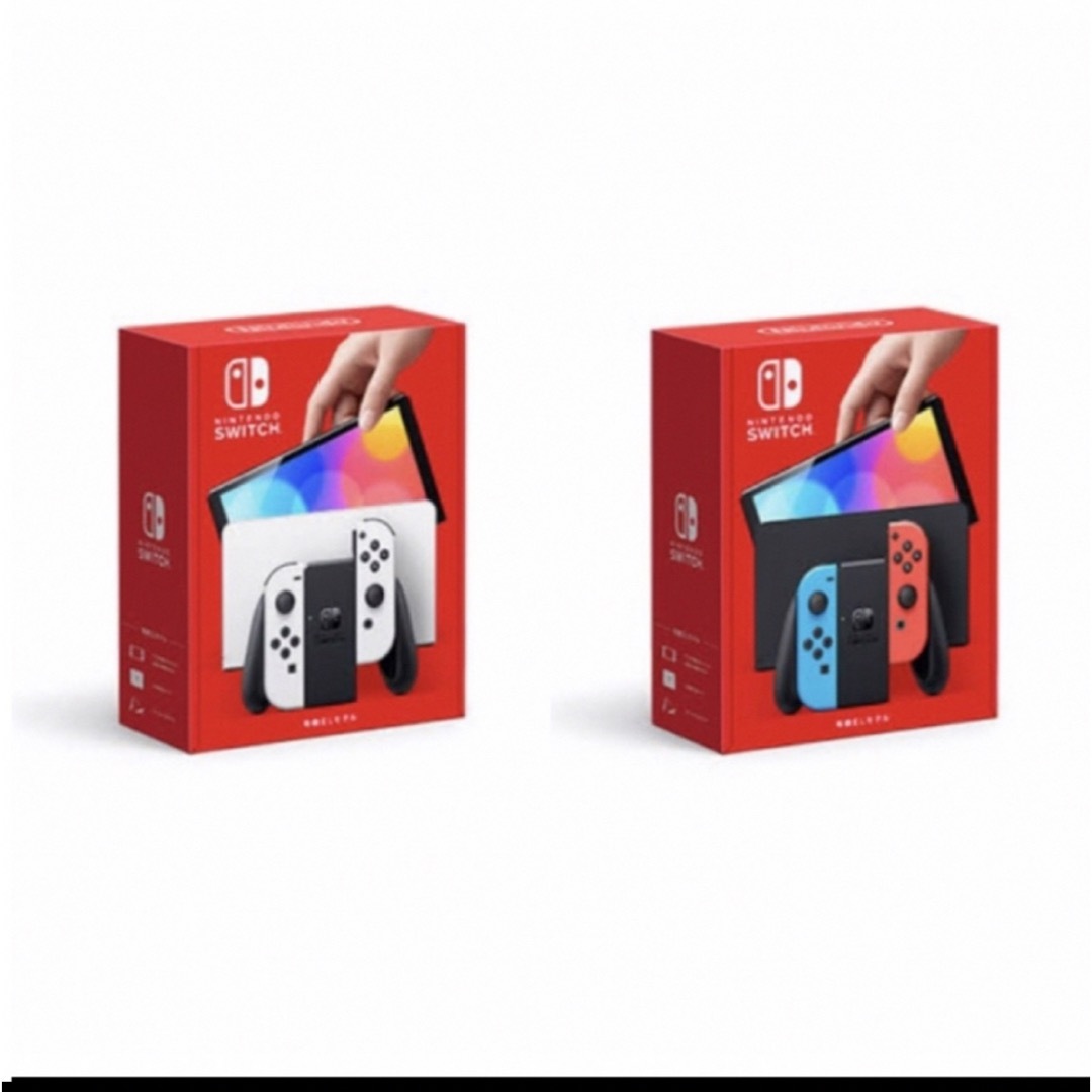 【新品・未使用】ニンテンドースイッチ 本体 有機EL ホワイト ネオン ２台