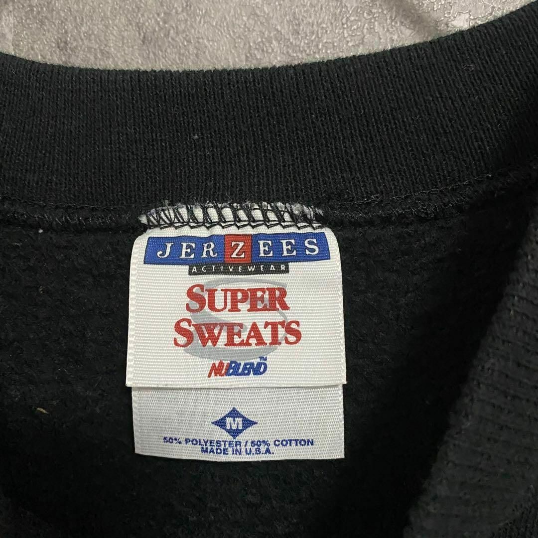 00S ジャージーズ US製 トレーナー スウェット 刺繍 メンズM 古着 黒