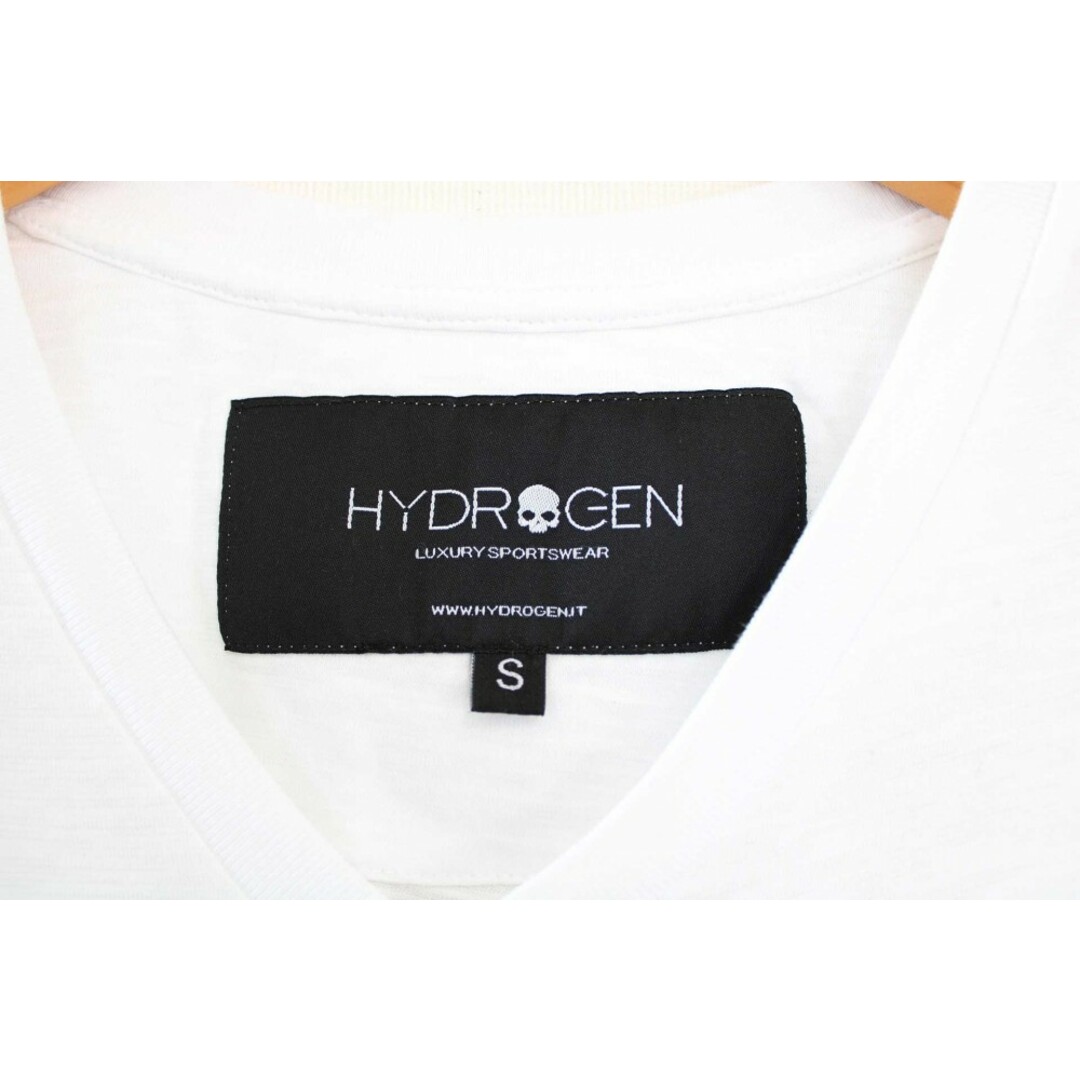 HYDROGEN(ハイドロゲン)の【新入荷】●HYDROGEN/ハイドロゲン●バックスカルVネックTシャツ/半袖 ホワイト/白 メンズ S【中古】春夏秋冬 509032 メンズのトップス(Tシャツ/カットソー(半袖/袖なし))の商品写真