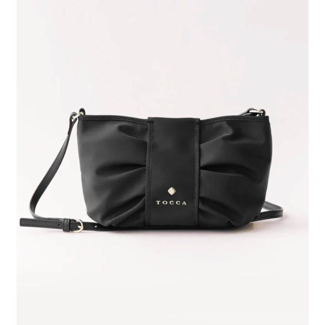 新品トッカRIBBON KNOT POCHETTE ショルダーバック　ブラック