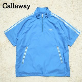 キャロウェイ 2way 半袖x長袖 LLサイズ 白 ゴルフ ウィンドブレーカー