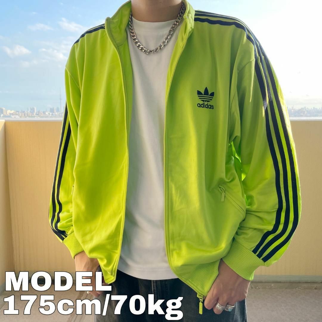 人気 adidas アディダス トラックジャケット ジャージ 黄色 緑 Ｍ