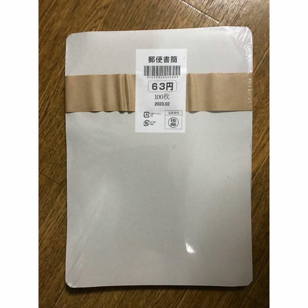 【れいんぼー】簡易書簡（ミニレター）・額面63円×100枚