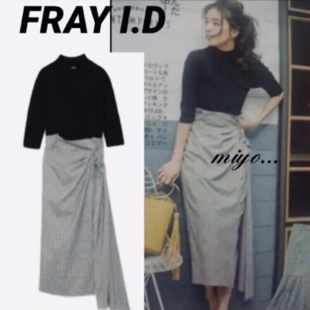 FRAY I.D(フレイアイディー)のFRAY I.D/ラップベルトコンビワンピース レディースのワンピース(ロングワンピース/マキシワンピース)の商品写真