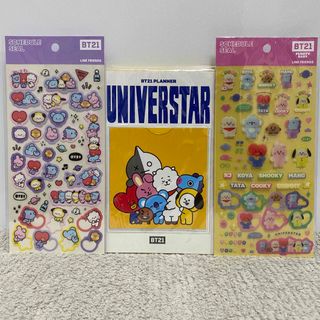 ビーティーイシビル(BT21)のBT21 ダイアリー  スケジュール帳＆スケジュール シール《2種》【新品】(キャラクターグッズ)