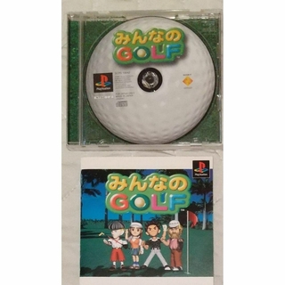 プレイステーション(PlayStation)の◆CD1枚+1冊 PlayStation みんなのGOLF(家庭用ゲームソフト)