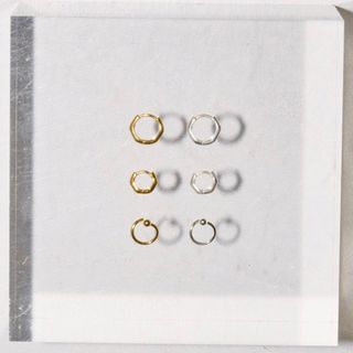 トゥデイフル(TODAYFUL)のMini Hoop Pierce 3 Set ( Silver 925 )(ピアス)