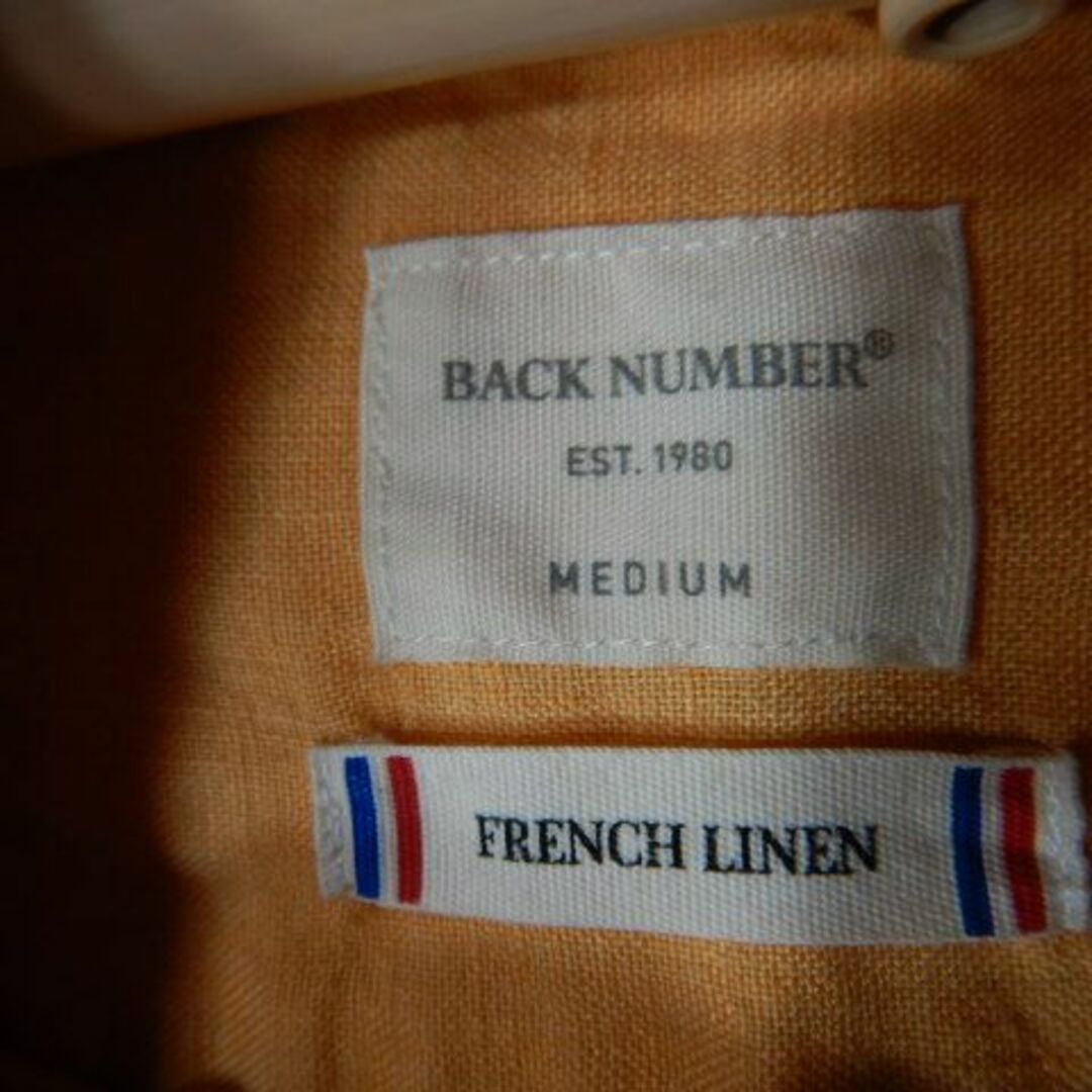 BACK NUMBER(バックナンバー)のo7061　バック　ナンバー　長袖　リネン　100％　ボタンダウン　シャツ メンズのトップス(シャツ)の商品写真