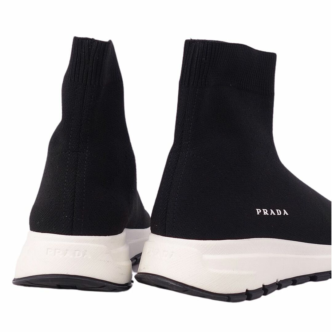 プラダ PRADA スニーカー ニット ソックススニーカー ロゴ柄 シューズ レディース 36(23cm相当) ブラック