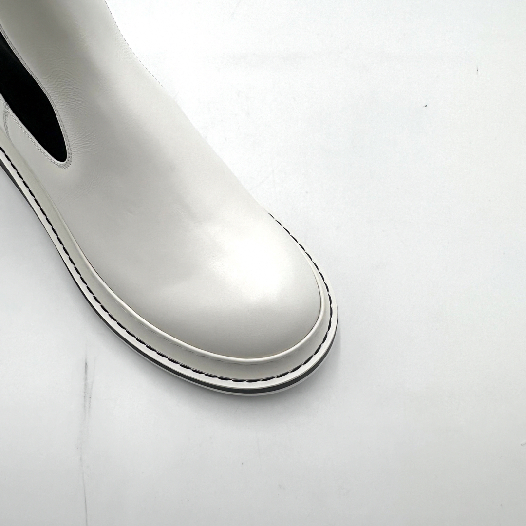 LOEWE ロエベ チェルシーブーツ ホワイト 40 25cm