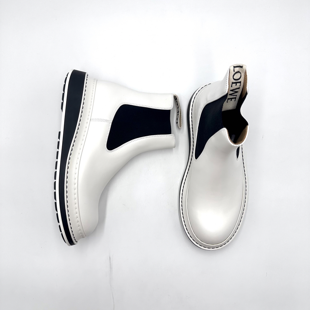 LOEWE ロエベ チェルシーブーツ ホワイト 40 25cm