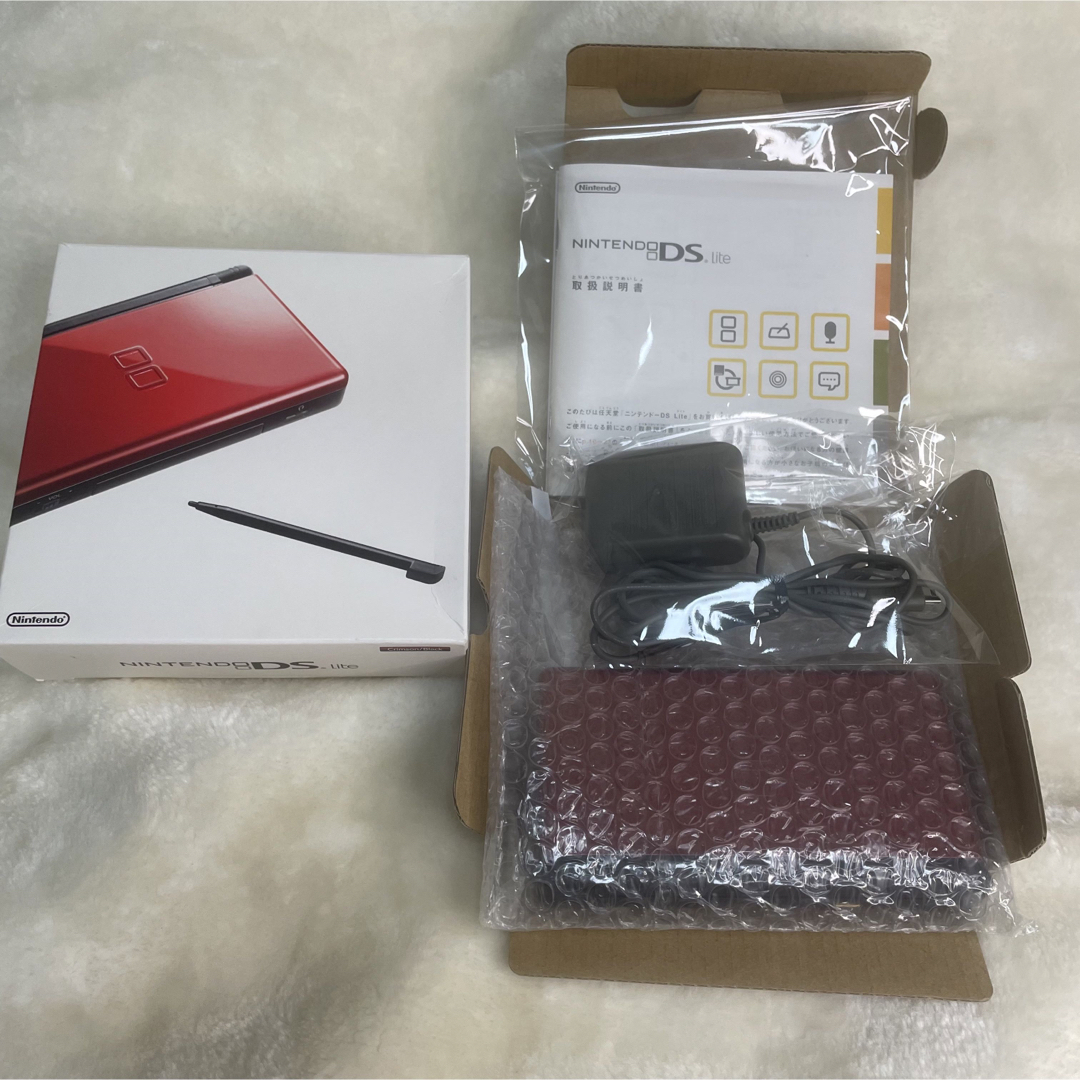 【美品】ニンテンドーDS lite クリムゾンブラック 説明書、箱付属！