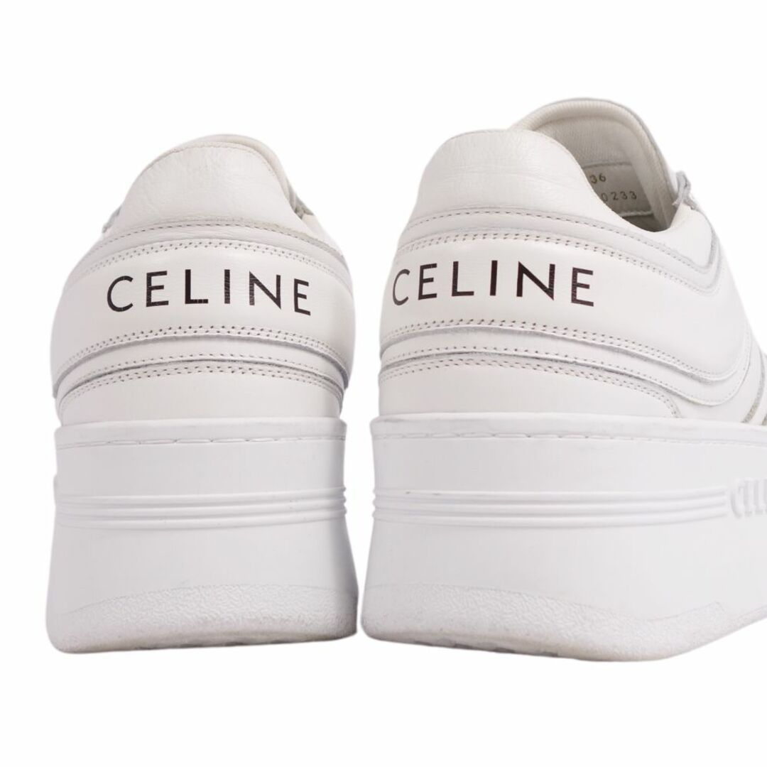 celine(セリーヌ)の美品 セリーヌ CELINE スニーカー 22SS ブロック BLOCK 厚底 カーフレザー シューズ 靴 レディース イタリア製 36(23cm相当) カーフレザー レディースの靴/シューズ(スニーカー)の商品写真