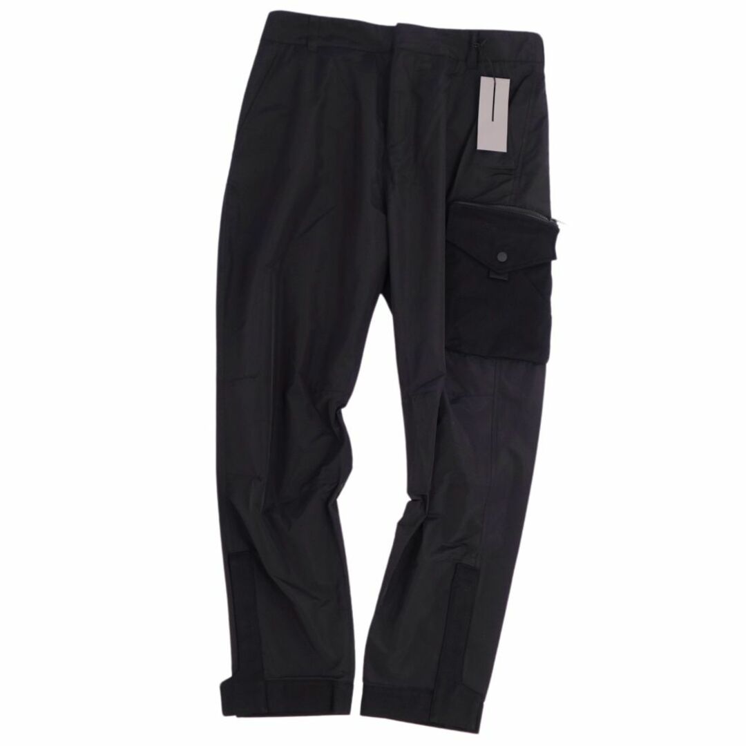 極美品 ディオールオム DIOR HOMME パンツ 20SS ロングパンツ ロゴパッチ ボトムス メンズ イタリア製 48 ブラック約80cm股上