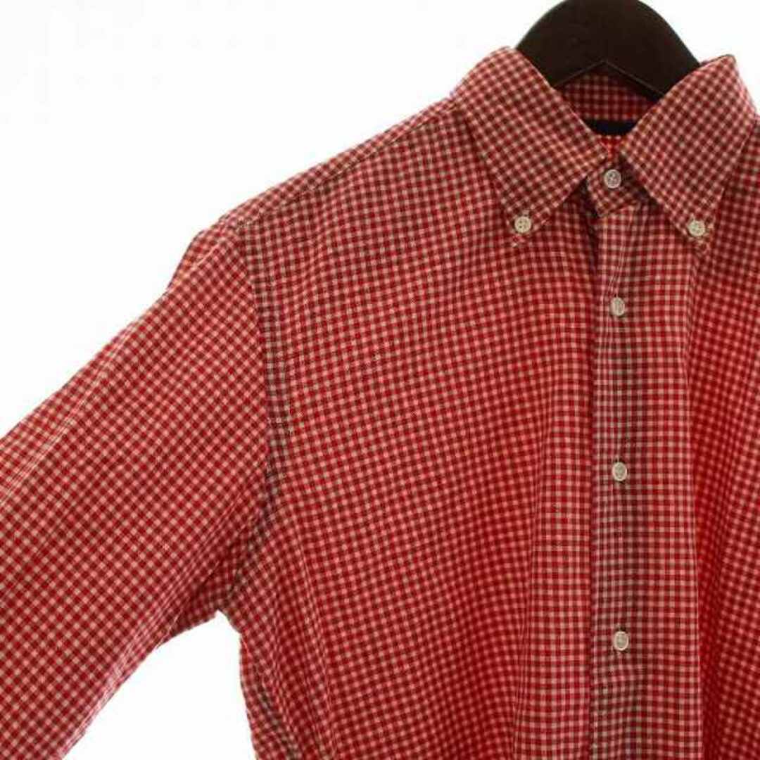 ORIAN(オリアン)のオリアン ORIAN ボタンダウンシャツ ギンガムチェック 長袖 S 赤 白 メンズのトップス(シャツ)の商品写真