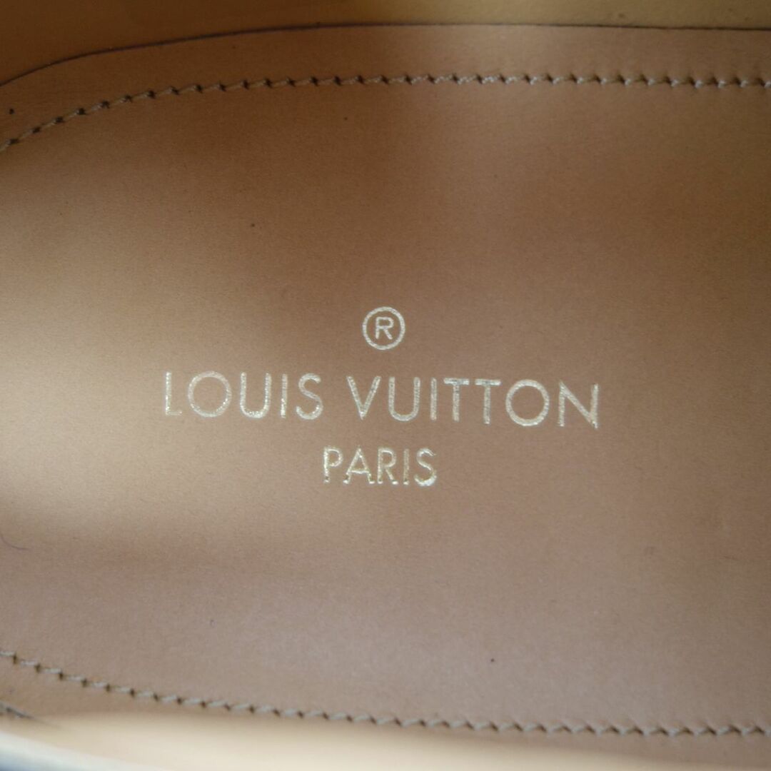 未使用 ルイヴィトン LOUIS VUITTON レザーシューズ オックスフォードシューズ ブローグ ハラコレザー 革靴 メンズ 7M(26cm相当) ブルー