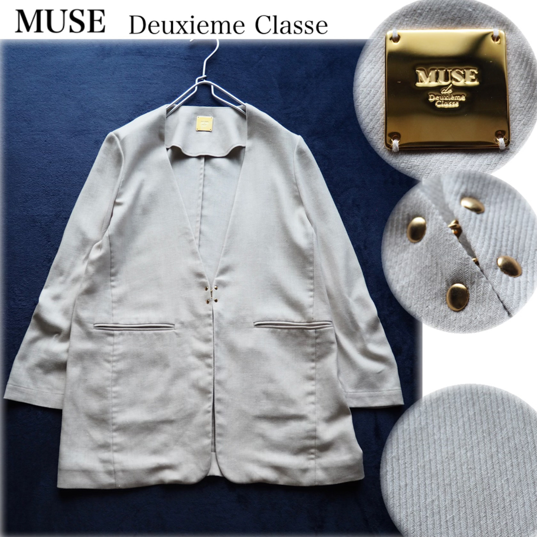 MUSE Deuxieme Classe コンチネンタルリネンジャケット 38